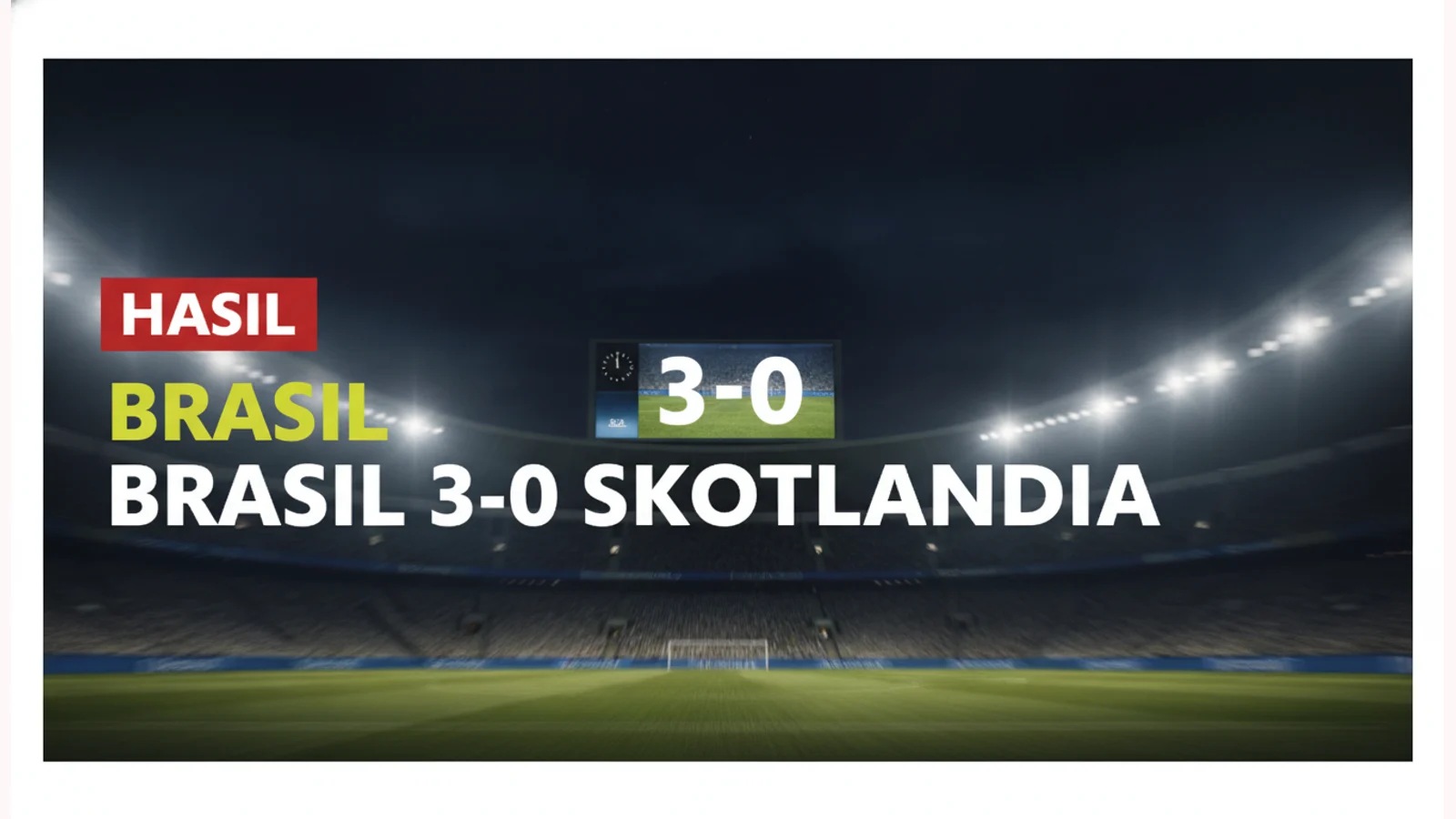 Brasil Tekuk Skotlandia 3-0, Afsel Cetak Sejarah