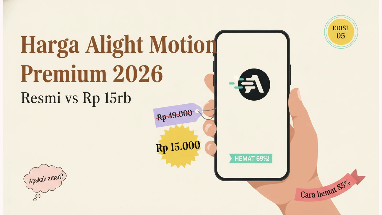 Harga Alight Motion Premium 2026: Resmi vs Rp 15rb