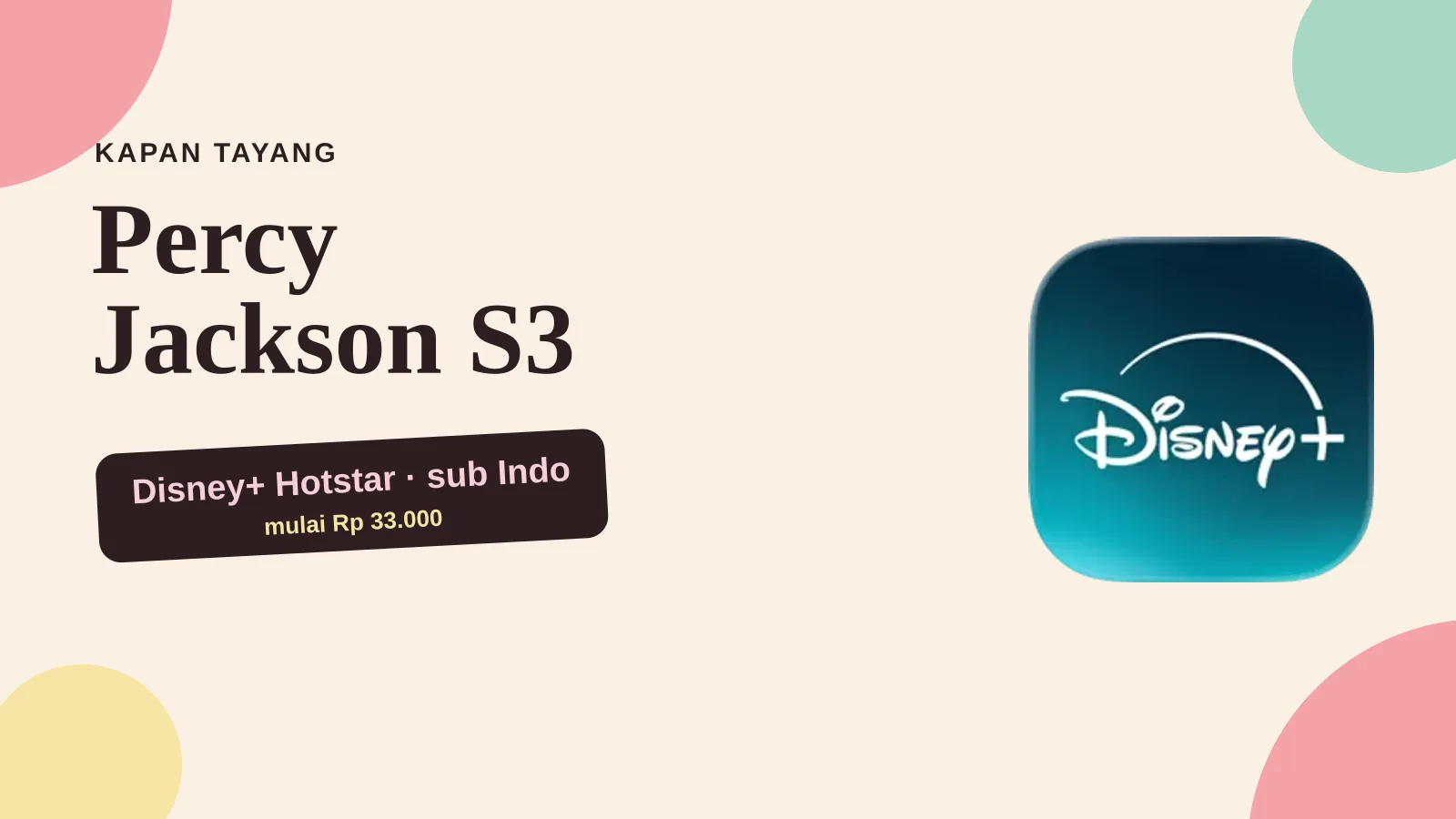 Percy Jackson S3 Kapan Tayang? Jadwal Disney+ Hotstar