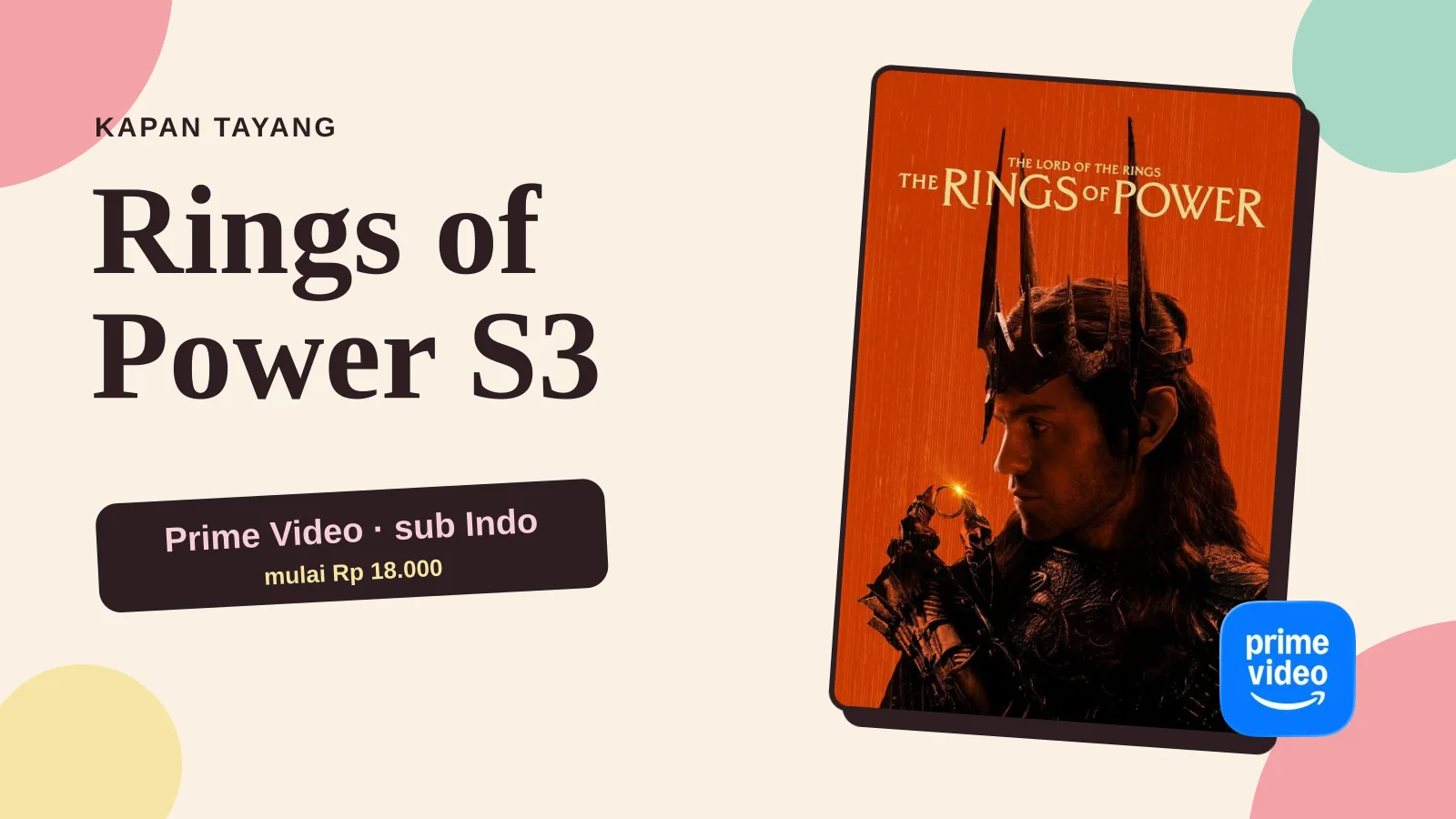 Rings of Power S3 Kapan Tayang? Prime Video 11 Nov