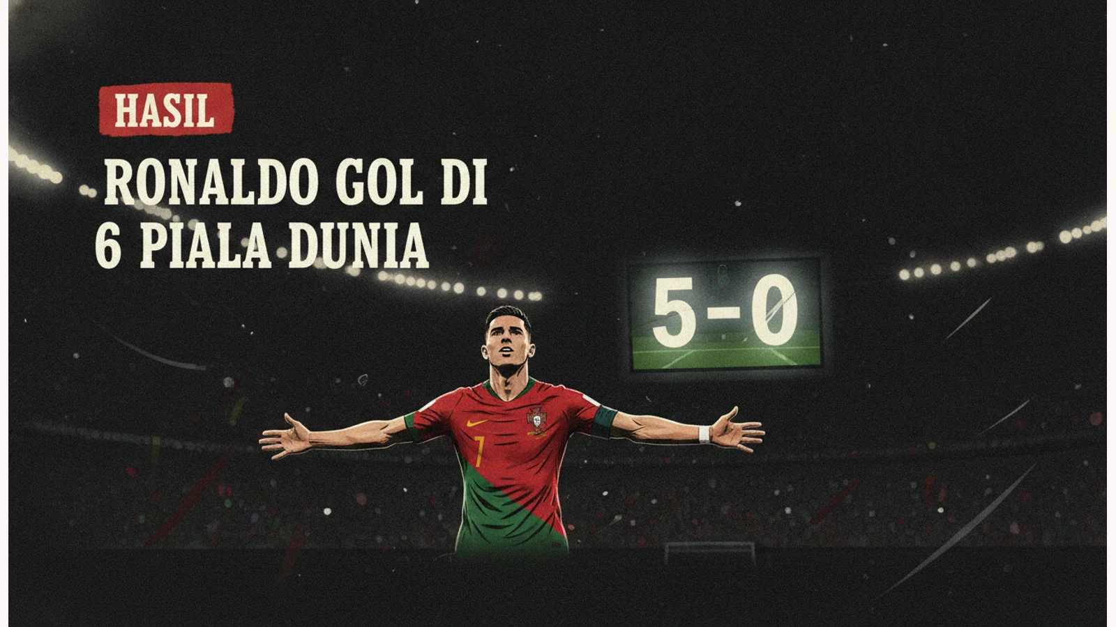 Ronaldo Cetak Gol di 6 Piala Dunia, Portugal Pesta 5-0