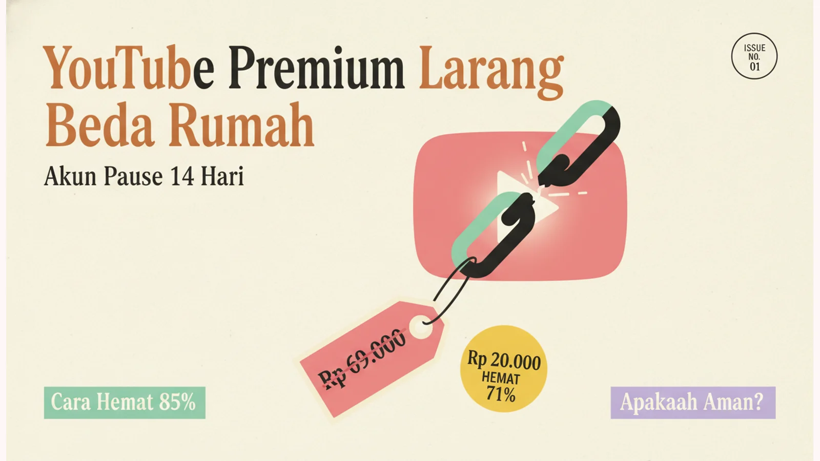 YouTube Premium Larang Beda Rumah: Akun Pause 14 Hari